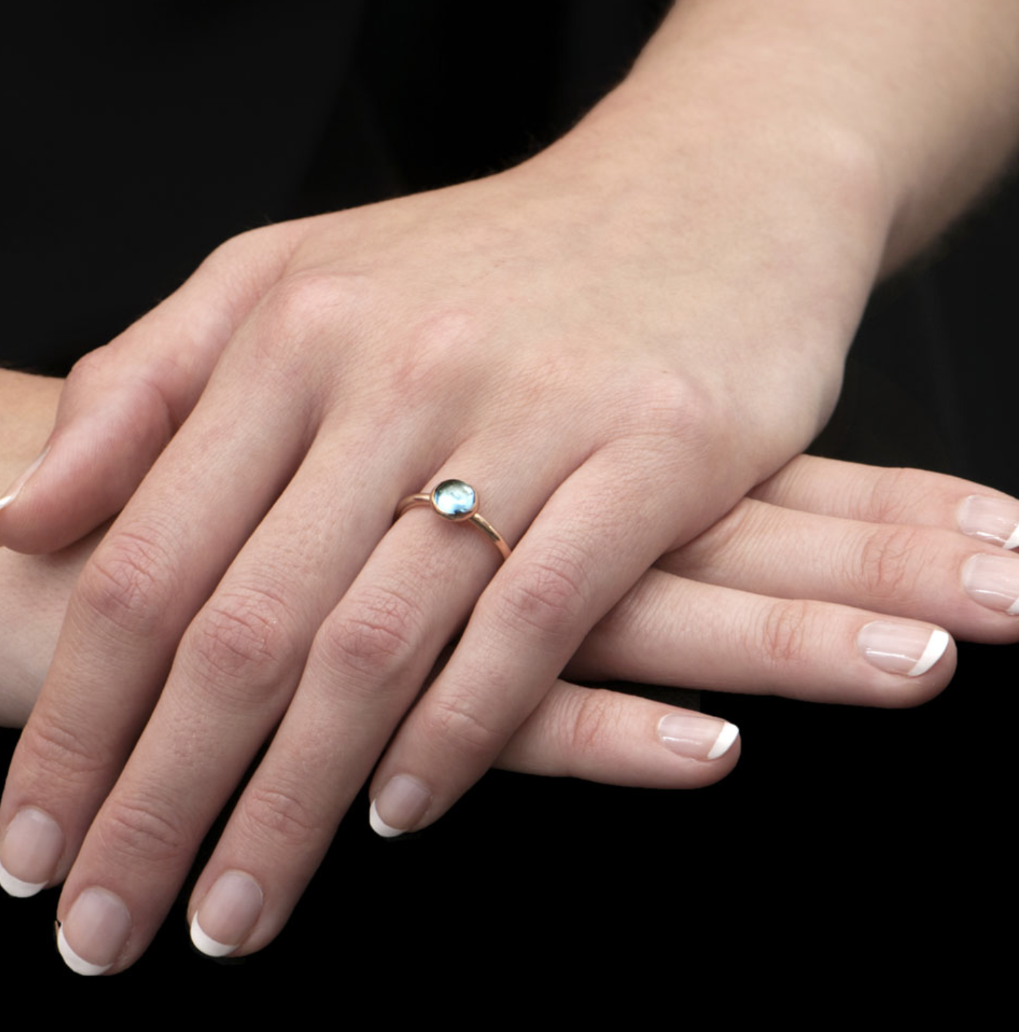 Blue Topaz Bubble Ring