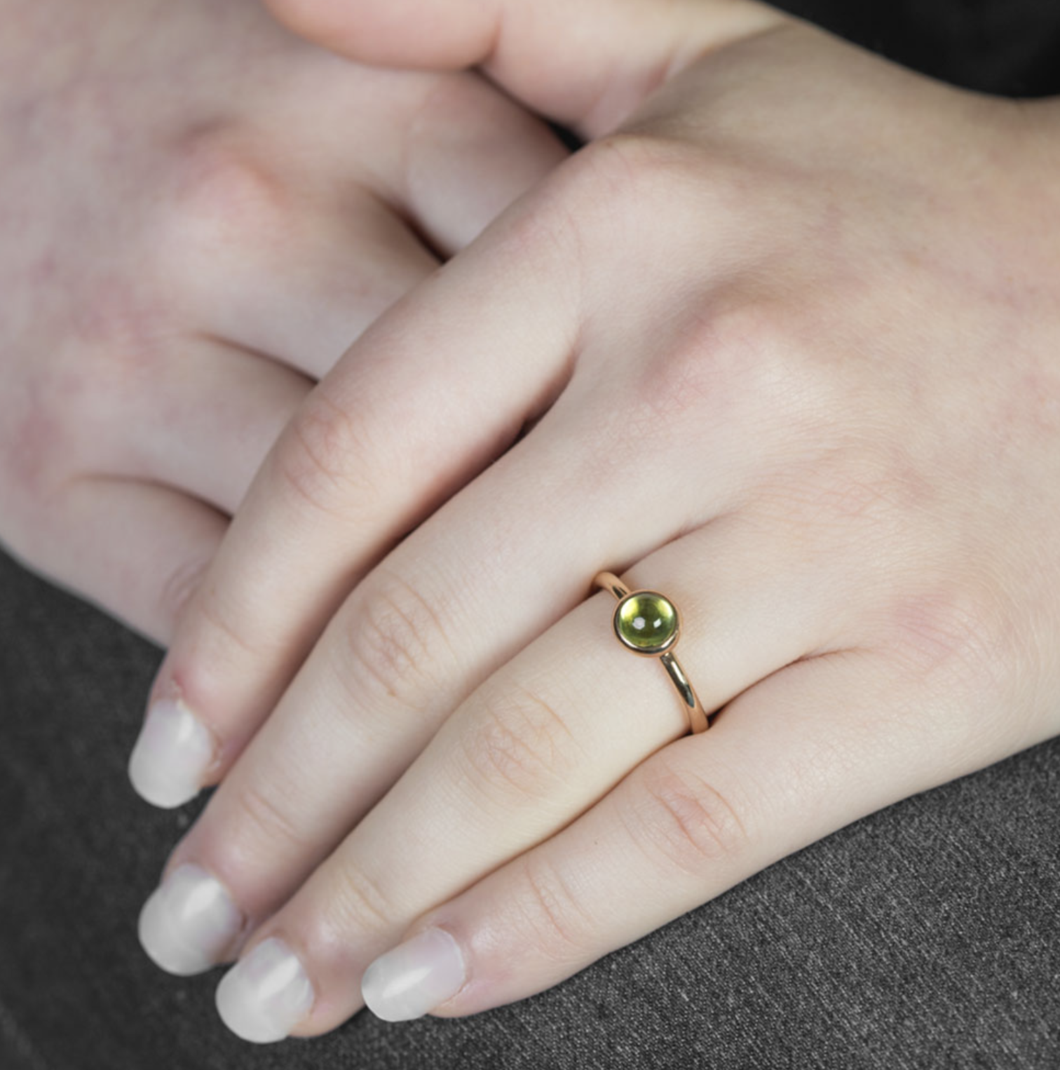 Peridot Bubble Stacking Ring