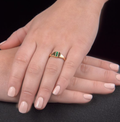 Emerald May Birthstone Signet Ring